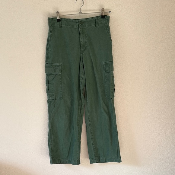 Uniqlo Olive Cargo Pants Petite - Picture 1 of 4